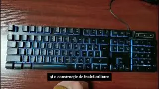 Tastatura Gaming Iluminata LED RGB, Interfata USB Plug&PLay, Negru