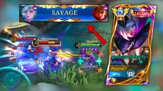 SAVAGE!! Modena Butterfly Miya ONESHOT Build Season37 Gameplay ! Miya Legend Skin MLBB