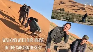 Walking with Our House on Wheels 🚶‍♂️🚶‍♀️ Through the Sahara Desert 🏜  