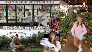 Week in my life (MINNESOTA) Grey Cloud shoot + thrifting!!