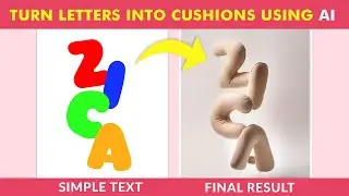 Turn letters into cushions using Photoshop and Adobe Firefly AI