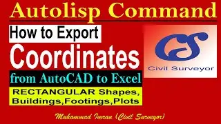 How to Export Coordinates from AutoCAD to Excel|Autolisp Command