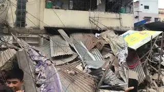 মুগদা পাড়া রাস্তা প্রসারণ এর জন্য ভাংচুর।