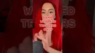 ASMR Red Triggers Only 🍓💄♥️ #asmr #shorts #asmrtriggers #sleep