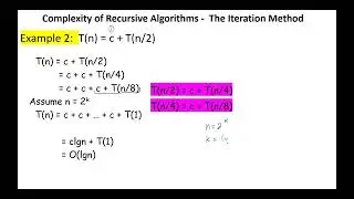 Complexity of Recursive Algorithms تعقيد الخوارزميات العودية