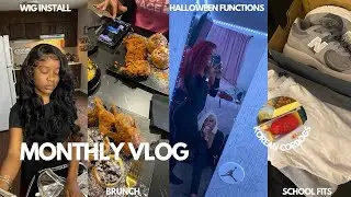 MONTHLY VLOG: wig install,brunch, trying korean corndogs, family outings, shopping + more !