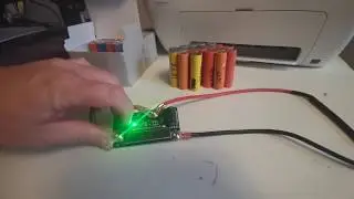 First test, spot-welding 18650 cells