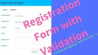 Registration form in angular 6