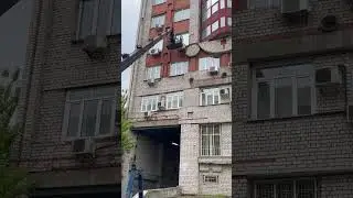 WFP Мойка остекления с автовышки. Никаких шубок и сгонов. Только щетка и вода