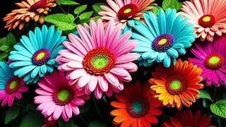 Flowers Gerberas - Interesting facts / 4K / Korotkoff.Studio
