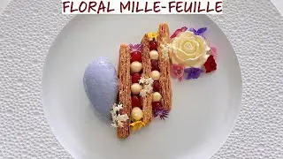 Floral Dessert with Jasmine Panna Cotta, Lavender Ice Cream, Elderflower Custard & Rose Gel