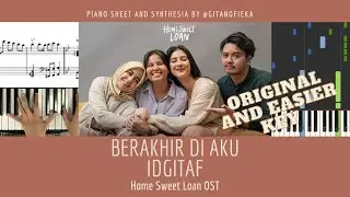 Berakhir di Aku - Idgitaf | Home Sweet Loan OST | Partitur Piano | Chord | Not Piano | Tutorial