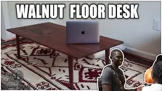 Walnut Floor Desk Build || How To Build || Woodworking #minimalist