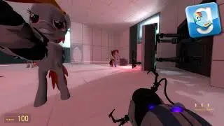 Portal 2 Map Triple Laser avec OC Pony Tridashie