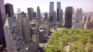 Columbus Circle and Essex House Manhattan Aerial View