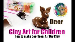 Clay Art for Kids | how to make Deer from Air Dry Clay | Clay Tutorial for Kids l  Fundaychico