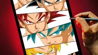Drawing Every Goku Transformation!  to draw Goku transformations l Goku drawing tutorial