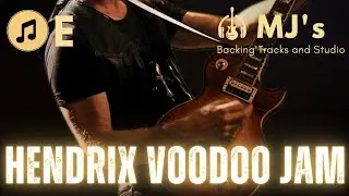 Hendrix style Voodoo Blues Rock Jam in E | 98 bpm | Guitar Backing Track