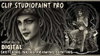 Digital Sketching,Inking,Drawing and Painting in Clipstudio paint pro (Winya No.134 )