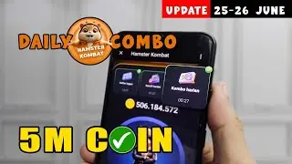 Hamster Kombat Daily Combo Card 5M Coin Today 25-26 June 2024 | Combo Harian Hamster Kombat Hari Ini