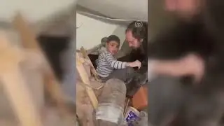 Сильное землетрясение в Турции. 06.02.2023. Спасение 4 человек в Газиантепе