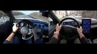 2023 Ford Mustang | OLD versus NEW | V8 versus EV | Test Drive POV #car #mustang #electric