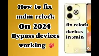 How to fix mdm relock on 2024 bypass devices working 💯 no more relock