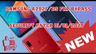 SAMSUNG GALAXY A20  A202F/DS FRP BYPASS WITHOUT PC