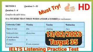 University Clubs IELTS Listening | IELTS Listening practice test 2023 with answer | IELTS Listening