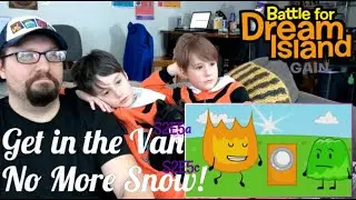 BFDIA Battle for Dream Island AGAIN REACTION Episode 5ab&c: Get in the Van & No More Snow!