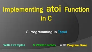 Implementing atoi Function in C | C Programming in Tamil