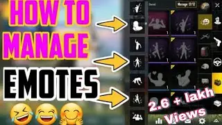 PUBG EMOTES || HOW TO MANAGE EMOTES || CHANGE OLD EMOTES TO NEW EMOTES || EXCHANGE TO OTHERS ||PUBG