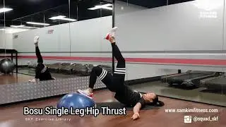 Bosu Single Leg Hip Thrust