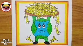 World population day drawing easy /World population day poster /population day drawing step by step