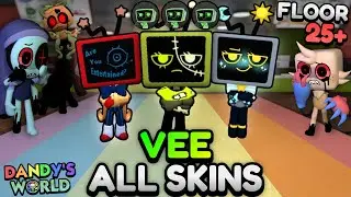 ALL VEE SKINS RUN (FLOOR 25+) | DANDY'S WORLD