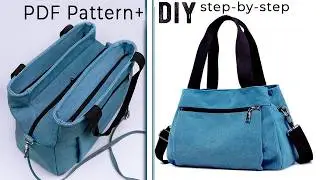 DIY Triple Compartment Denim Bag Popular Design✨ PDF Pattern & Tutorial