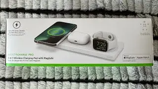 Подставка для беспроводной зарядки Belkin 3-в-1 с MagSafe BLK (WIZ016VFBK)