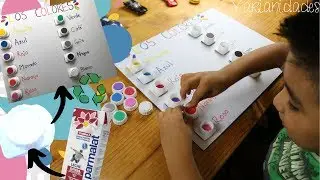 APRENDE LOS COLORES FÁCIL 🖍 / Niños de 3 a 4 años / RECICLAJE // Varianidades :D