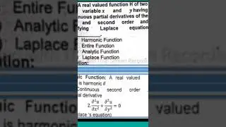 #What is the Laplace's equation?#What are real valued functions of two variables?#What is ∂ called?