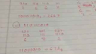 Easiest way to convert an Octal number into Binary number - Class 9 Computer Science