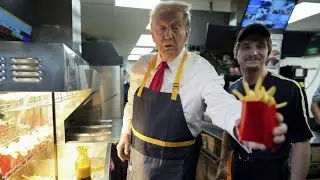 President Trump Serves Fries! - Tuesday Night Grift Clip