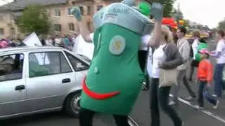 Карнавал в Ангарске. Банка с бабками