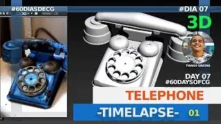 #60DiasdeCG - Dia07 || #60DaysofCG - Day07 - TELEPHONE - Timelapse 01 | Dicas do Sava |