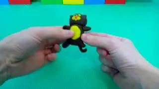кошка из пластилина. Как слепить кошку из пластилина. пластилин слепить кошку.
