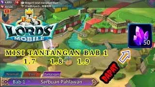 lord mobile challenge stage || misi tantangan bab 1 ( 1.7  1.8  1.9 )
