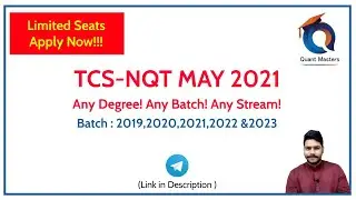 TCS NQT MAY-2021 | Any Degree! Any Batch! Any Stream! 