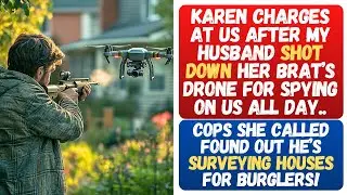 HUSBAND SHOOTS DOWN NEIGHBOR'S DRONE FOR SPYING ON US THEN COPS FINDS OUT HE'S INVOVLED IN BREAK-INS