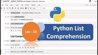 Python Tutorial - 10 | Python List Comprehension | Python Tutorial for Beginners |Python Programming