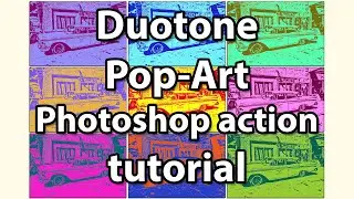 Duotone Pop Art Photoshop action tutorial