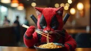 Purrfect Slurp: Cats Conquer the Ramen Bowl!